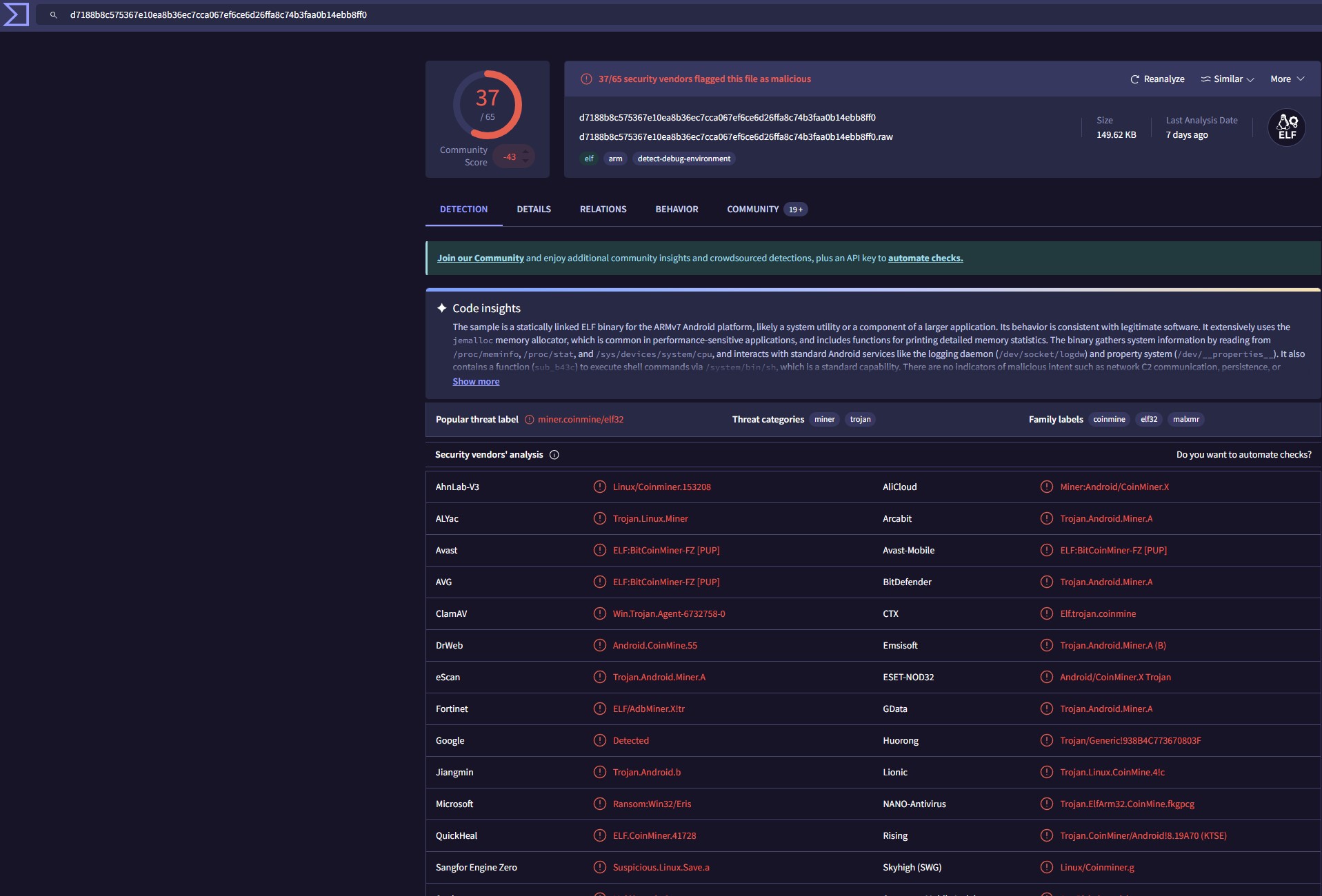 VirusTotal 恶意软件分析样本 4