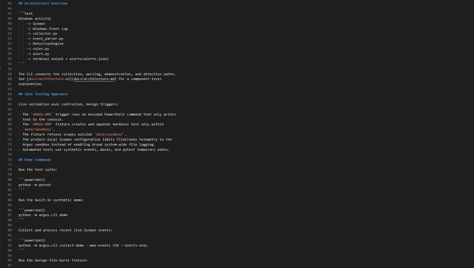 README 架构与安全测试