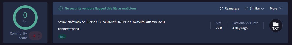 VirusTotal File Analysis