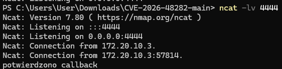 一次性 TCP 回调