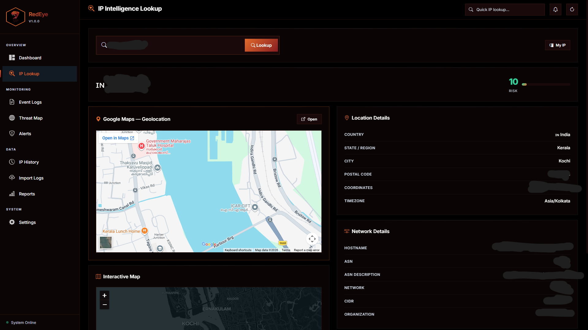 IP Lookup Screenshot