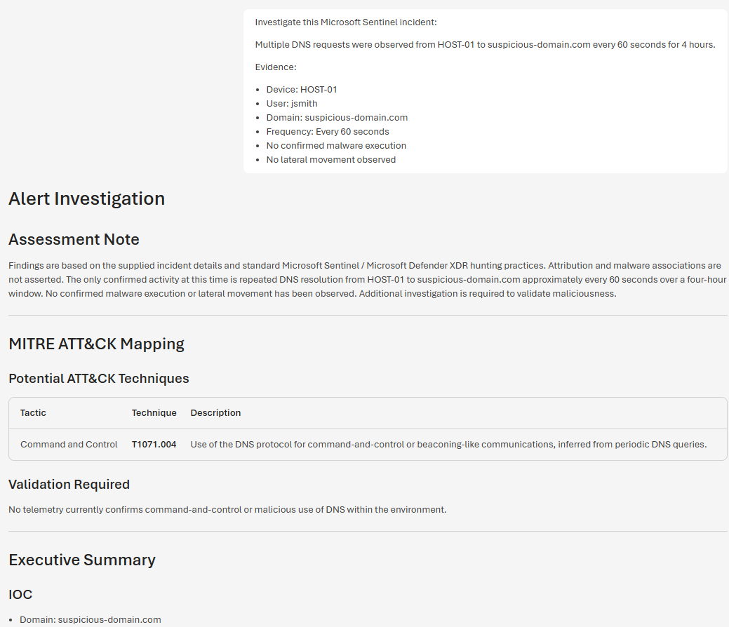 DNS Beaconing Investigation