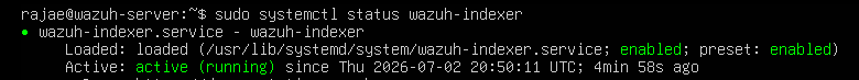 Wazuh Indexer 服务正在运行