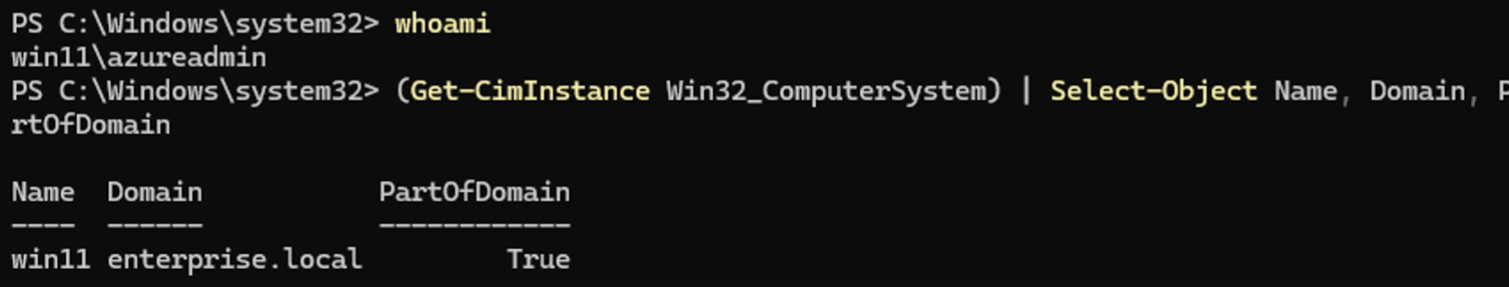 Windows 11 domain join validation