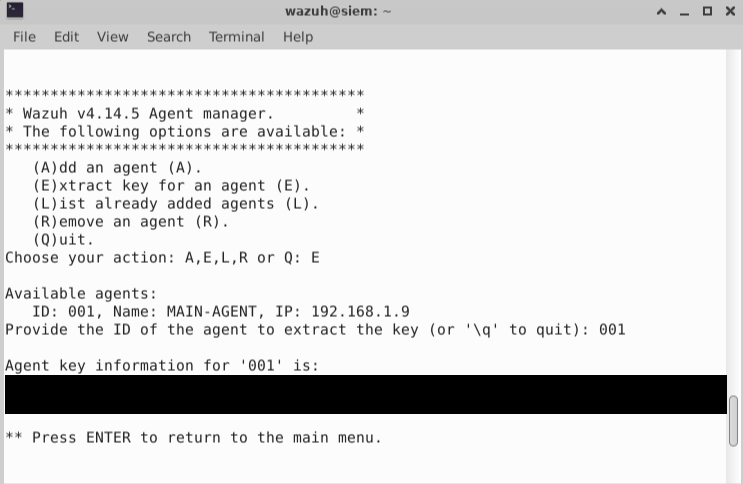 Extracting Agent Key