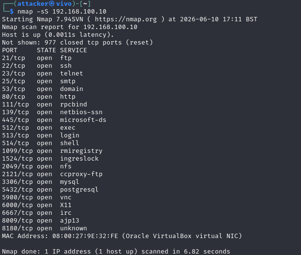 Nmap 扫描 sS