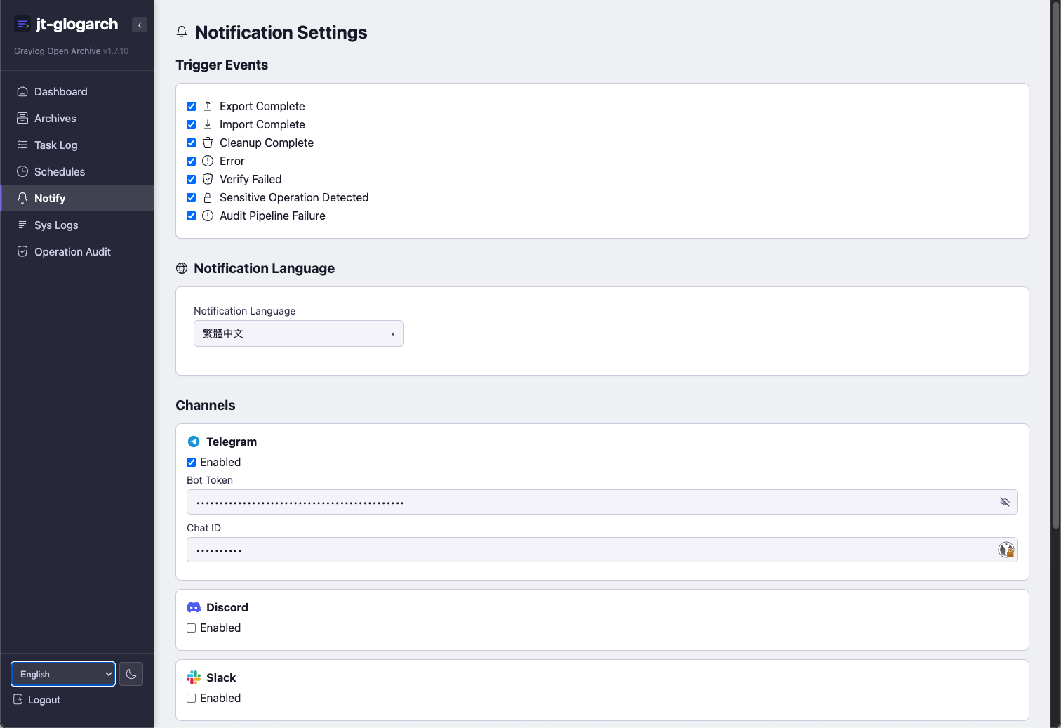Notification Settings
