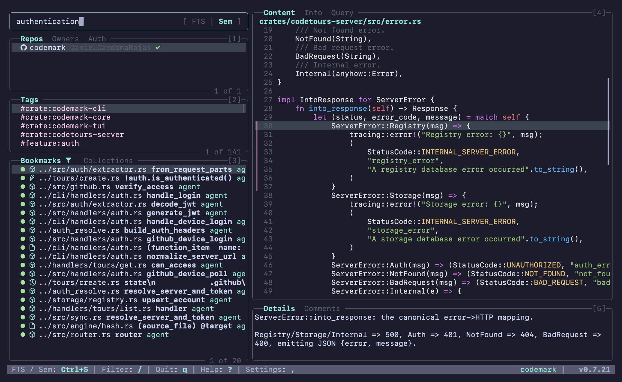 Full-text & semantic search demo