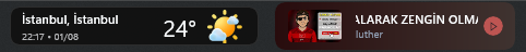Weather and Media Player widgets
