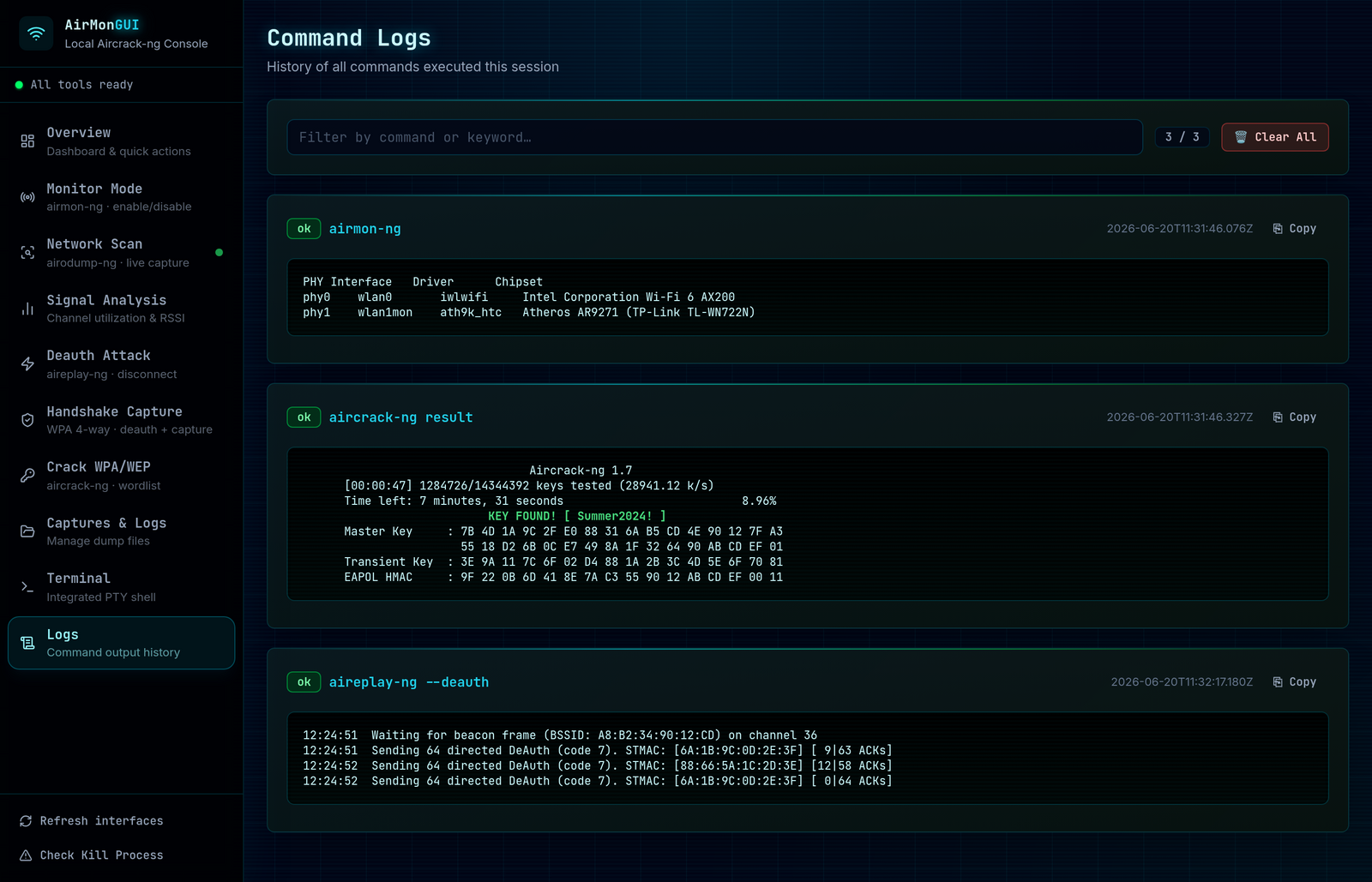 Command logs