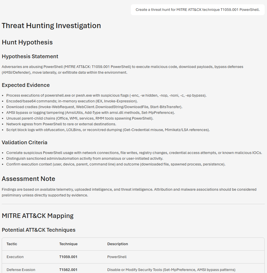 MITRE ATTACK Hunt