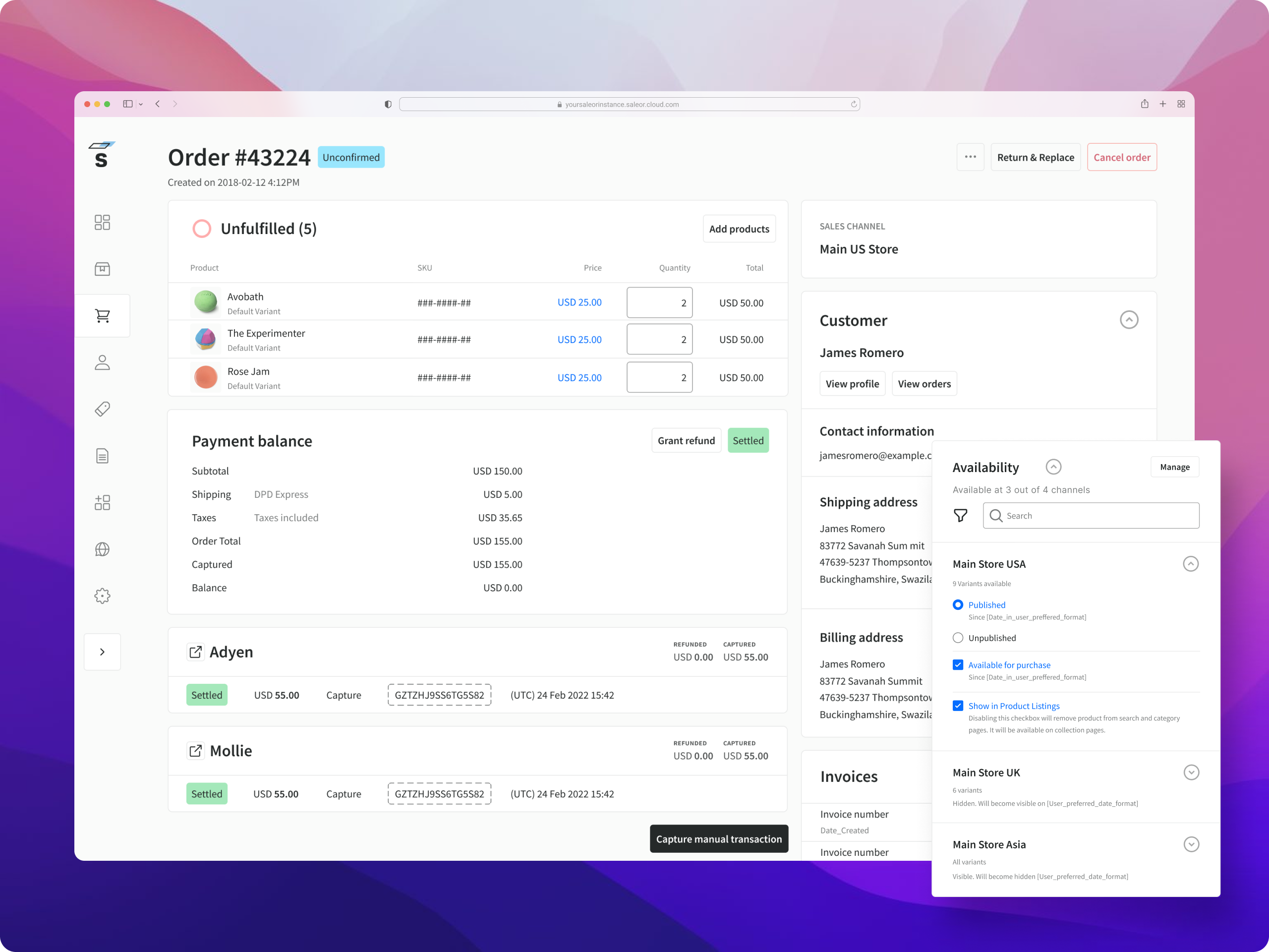 Saleor Dashboard - 管理您电商业务的现代 UI