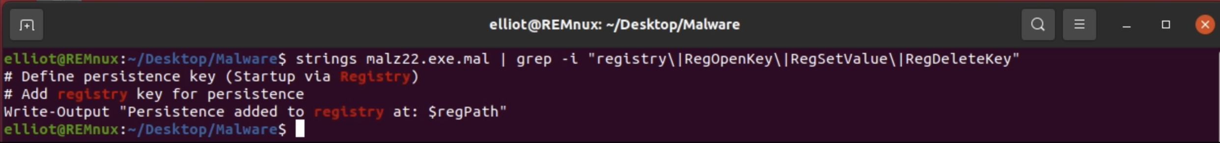 Registry Analysis