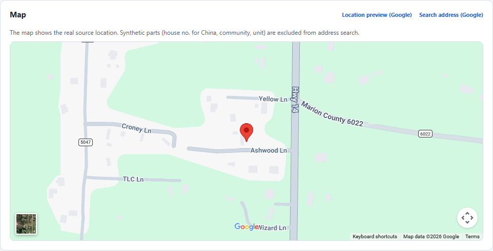 United States Google Maps preview