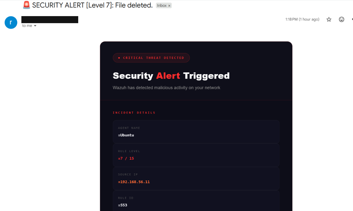 Alert Email