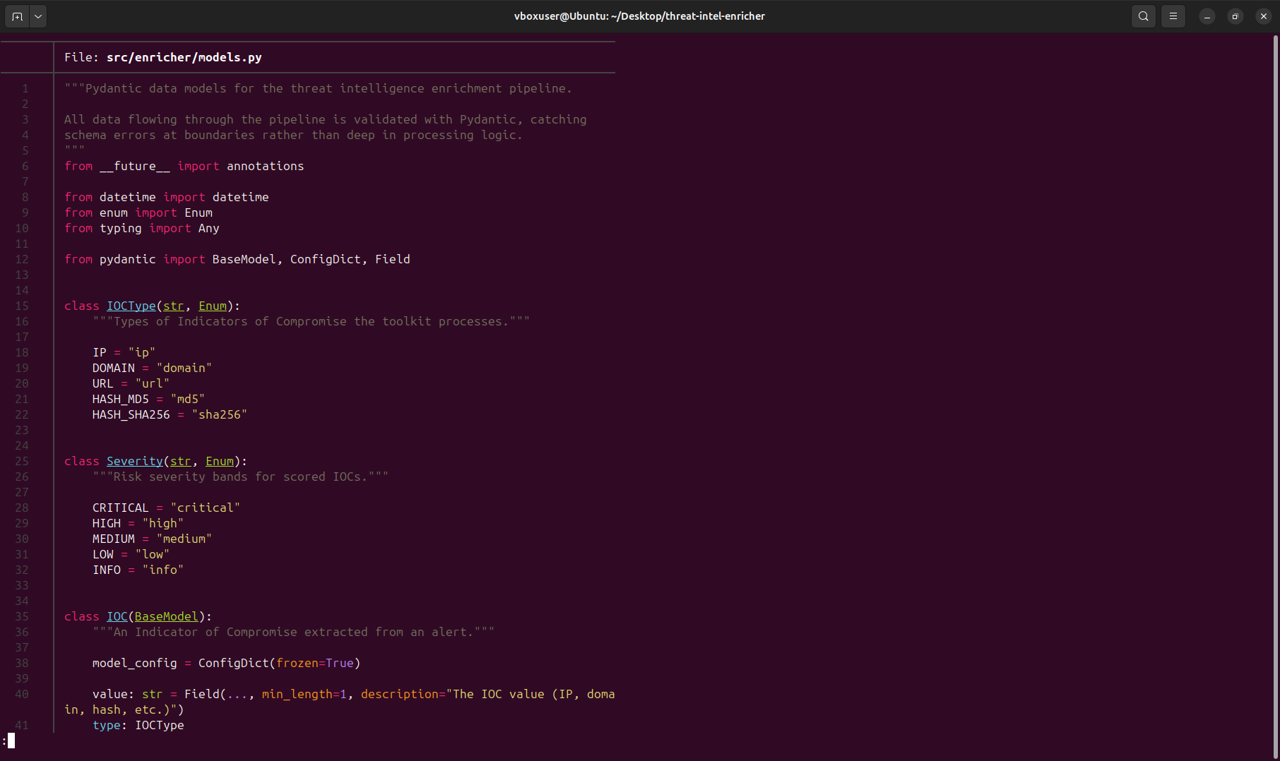 Python code structure showing abstract base classes and type hints