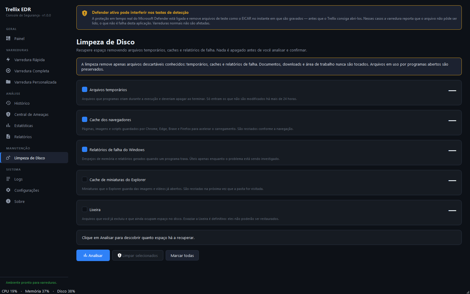 Limpeza de disco