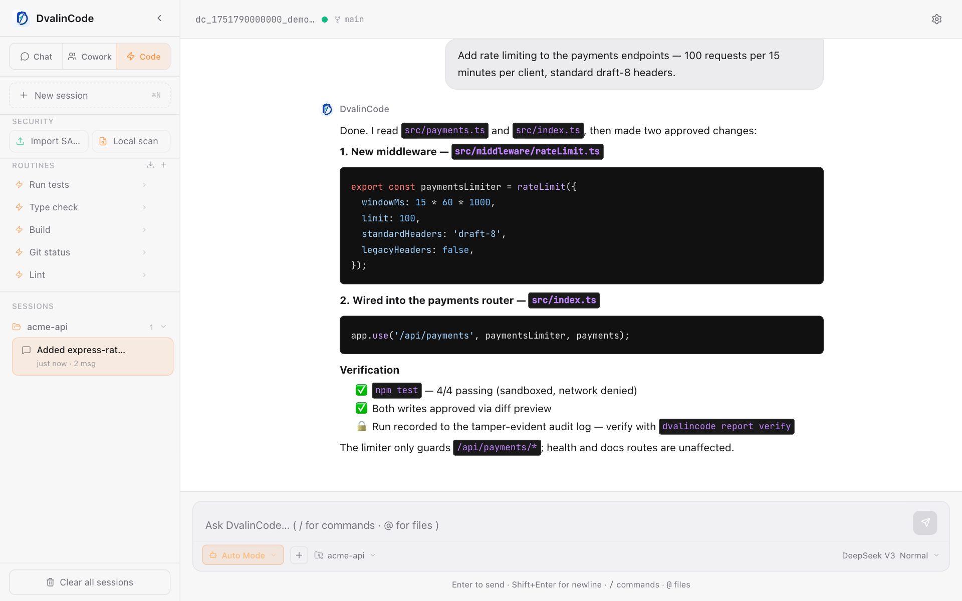 DvalinCode UI