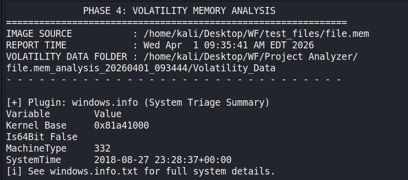 volatility 结果