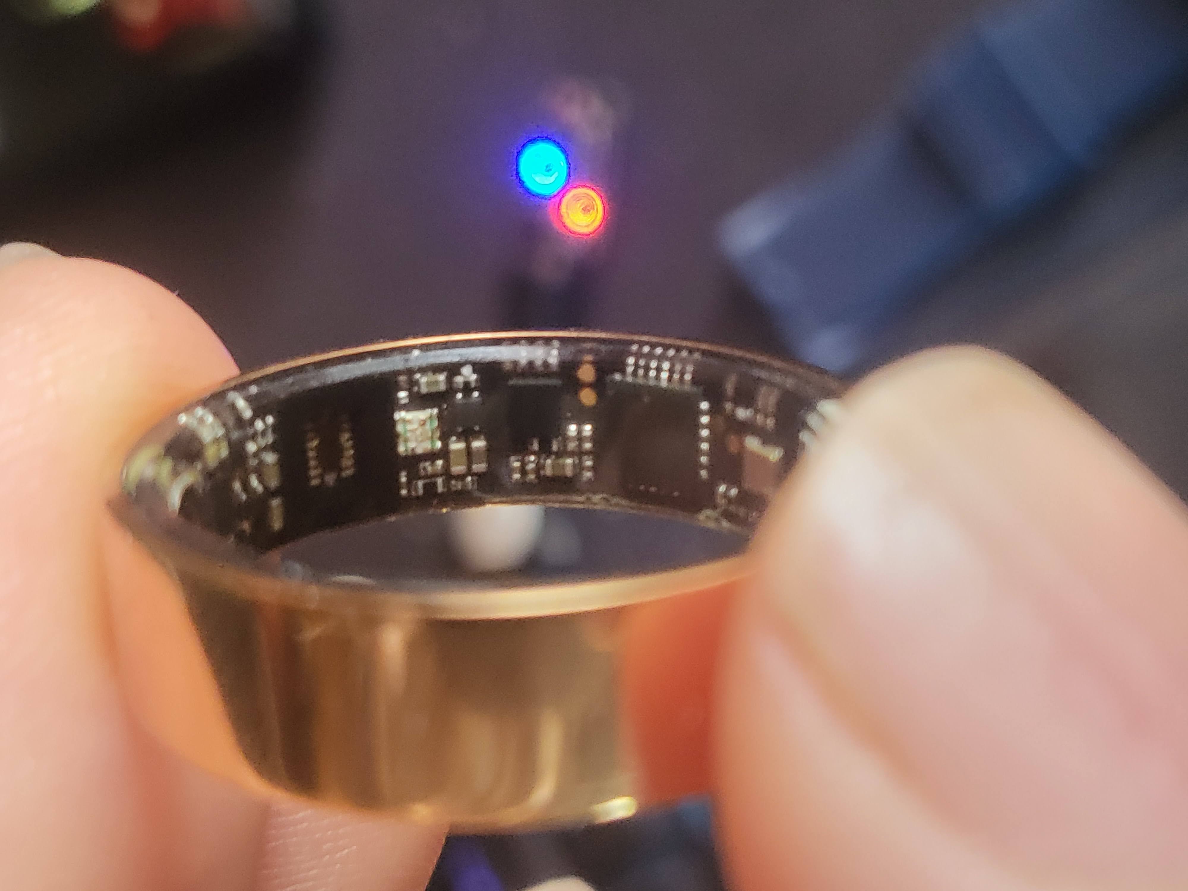 The ring's PCB through its clear housing