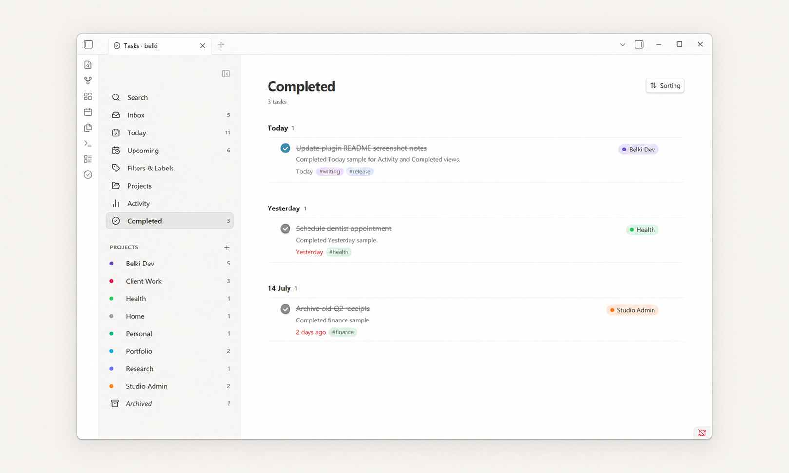 belki Completed view