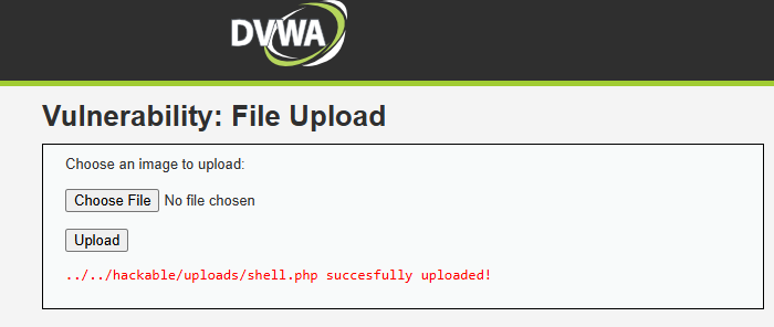 File Upload Medium Shell Output