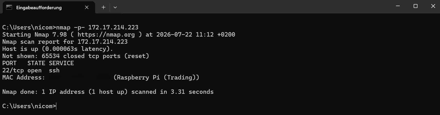 nmap 扫描之后