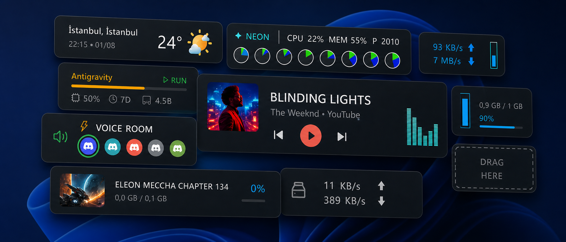 Taskbar Widgets collection on Windows 11