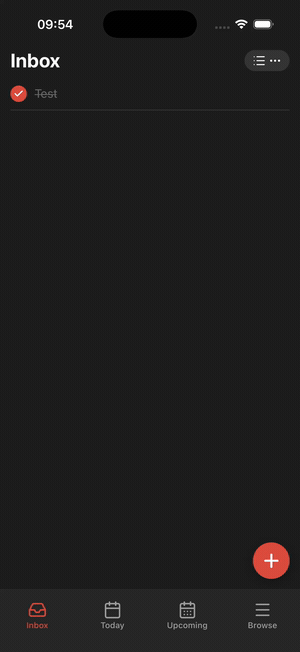 Todoist clone running natively on iOS