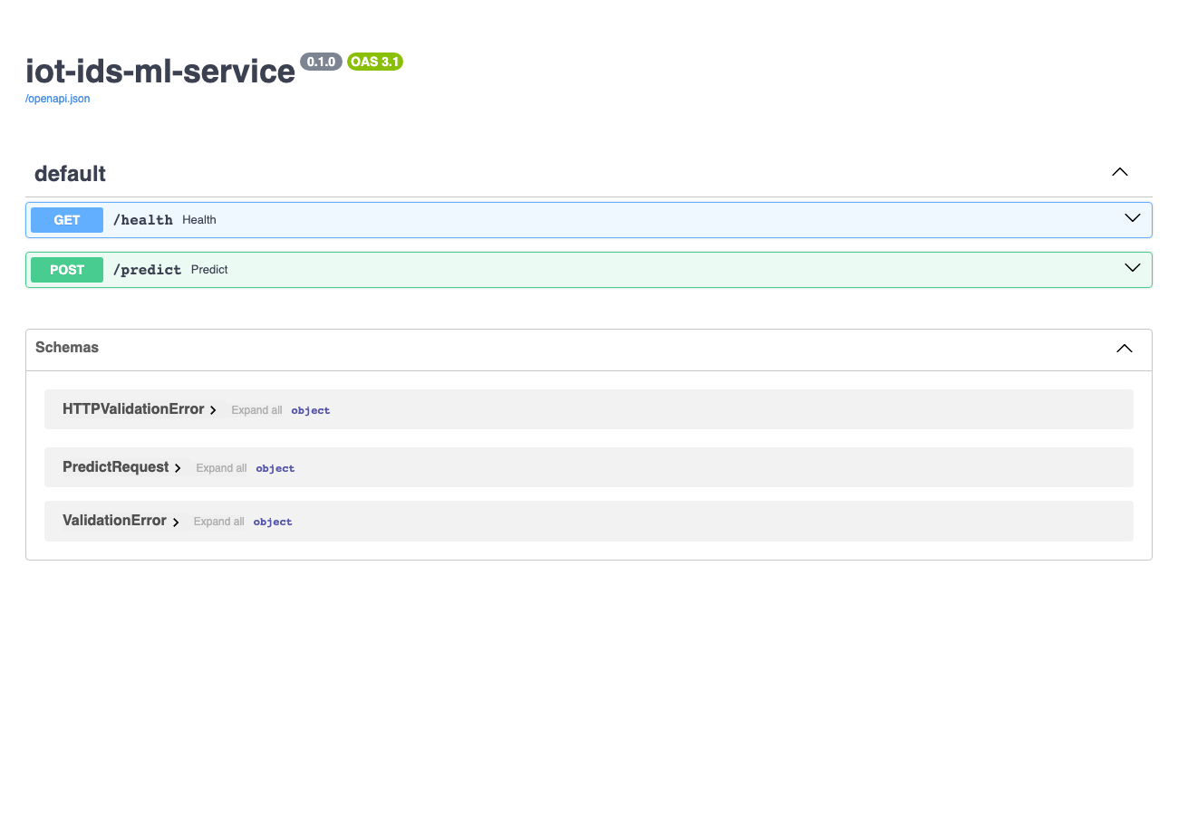 ML 服务 API