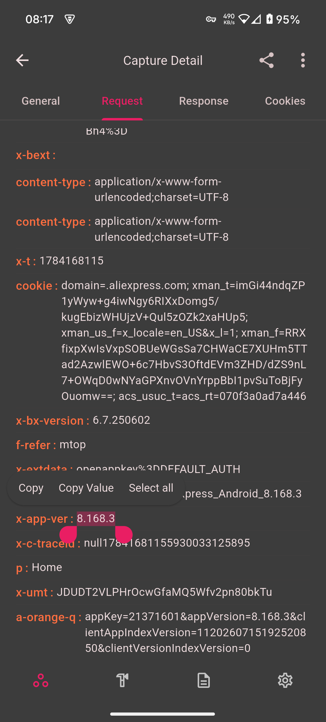 AliExpress SSL Pinning Bypass PoC – Intercepted HTTPS Traffic