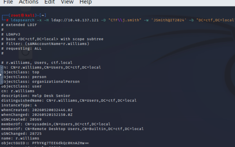 r.williams LDAP 详情