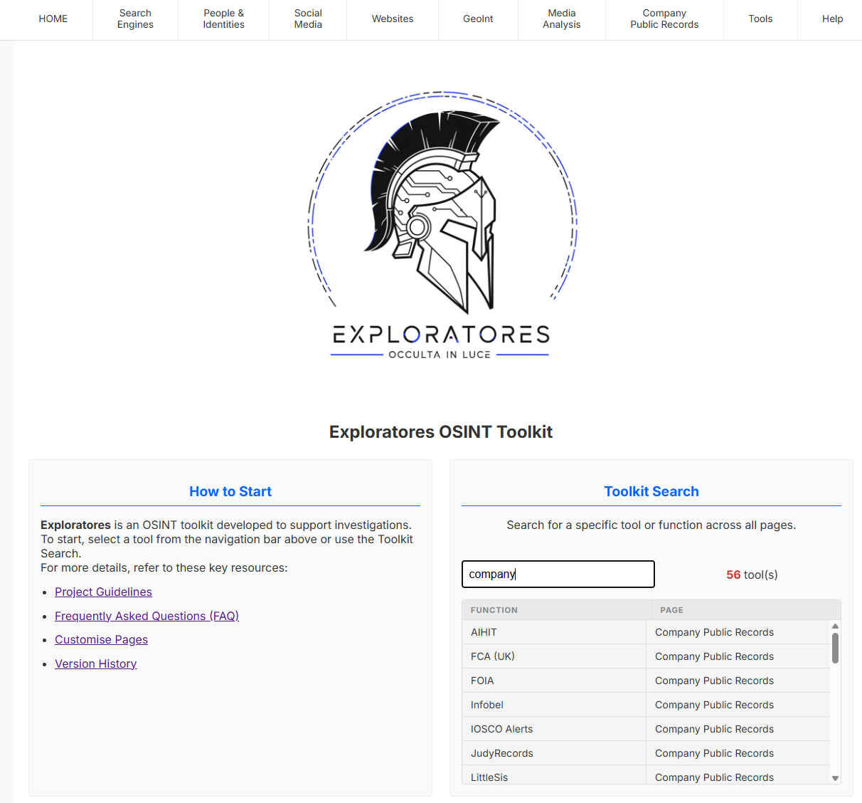 Exploratores 主页