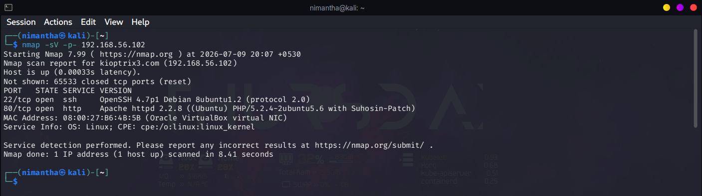 Nmap 扫描结果
