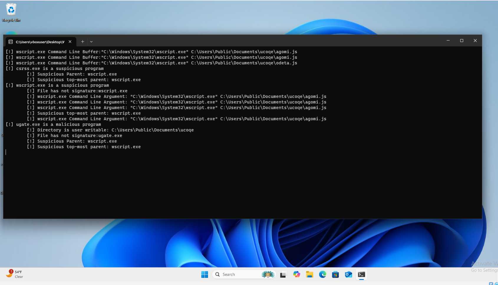 Malware Spawning ugate.exe