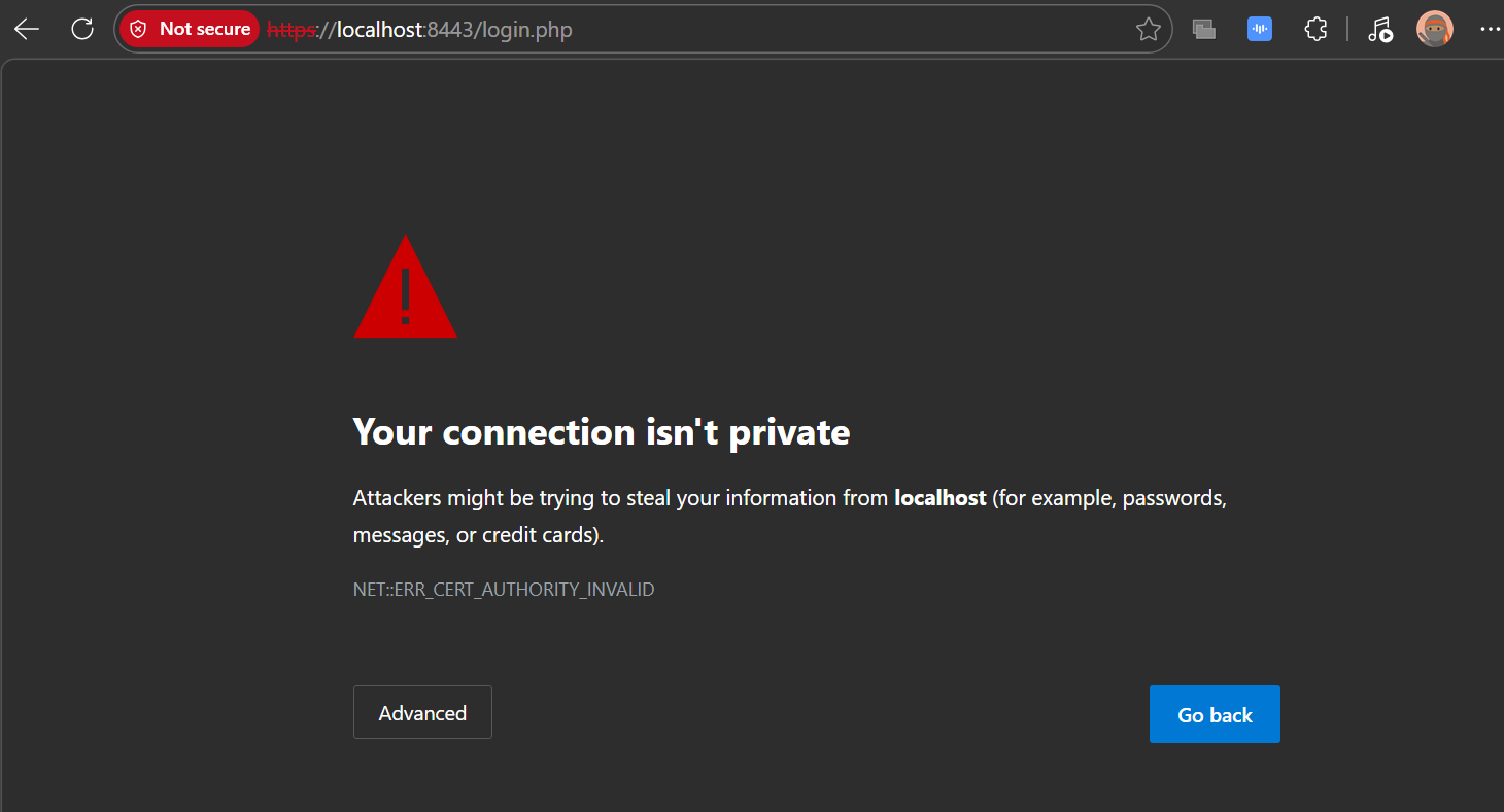 browser warning