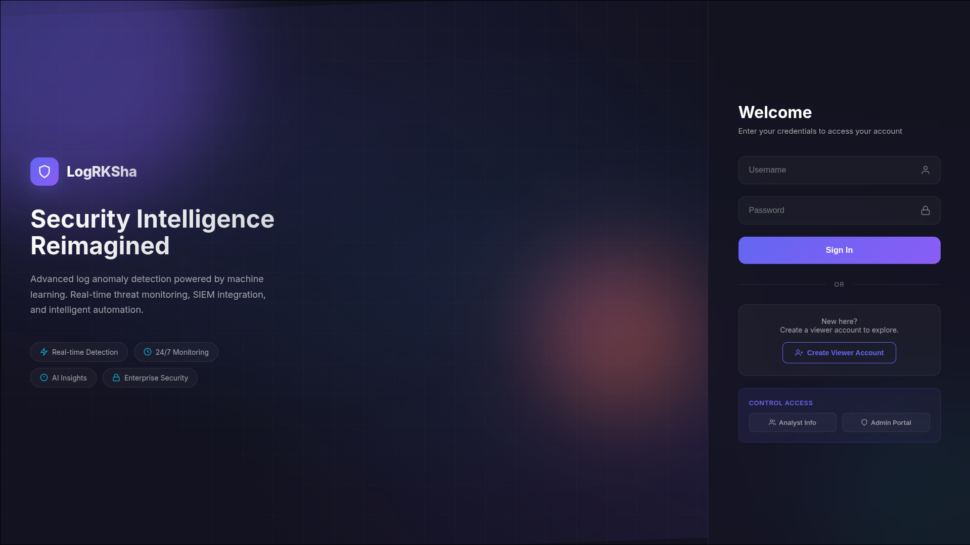 LogRKSha Dashboard