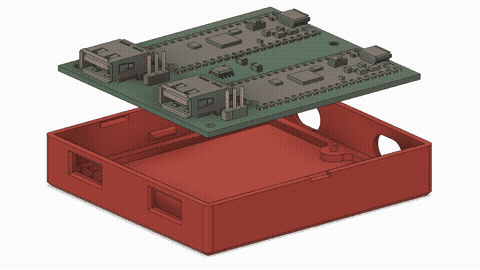 带有 3D 打印外壳的 DeskHop
