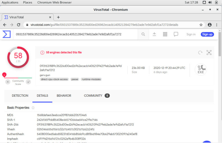 VirusTotal 结果