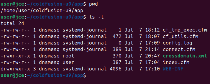 Ubuntu 主机上的 connect.cfm