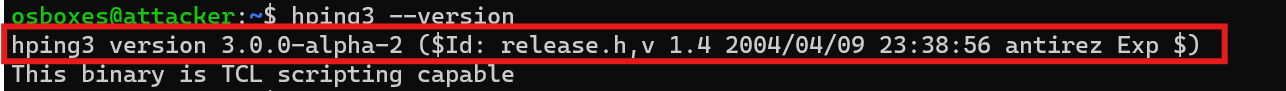 hping3 version