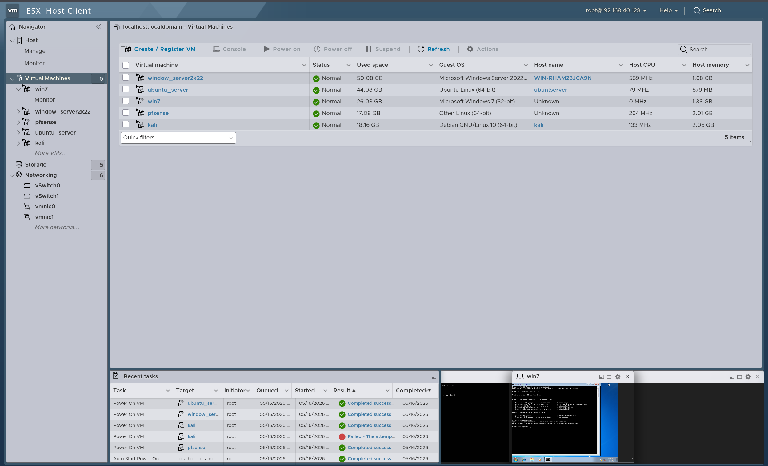 ESXi VMs