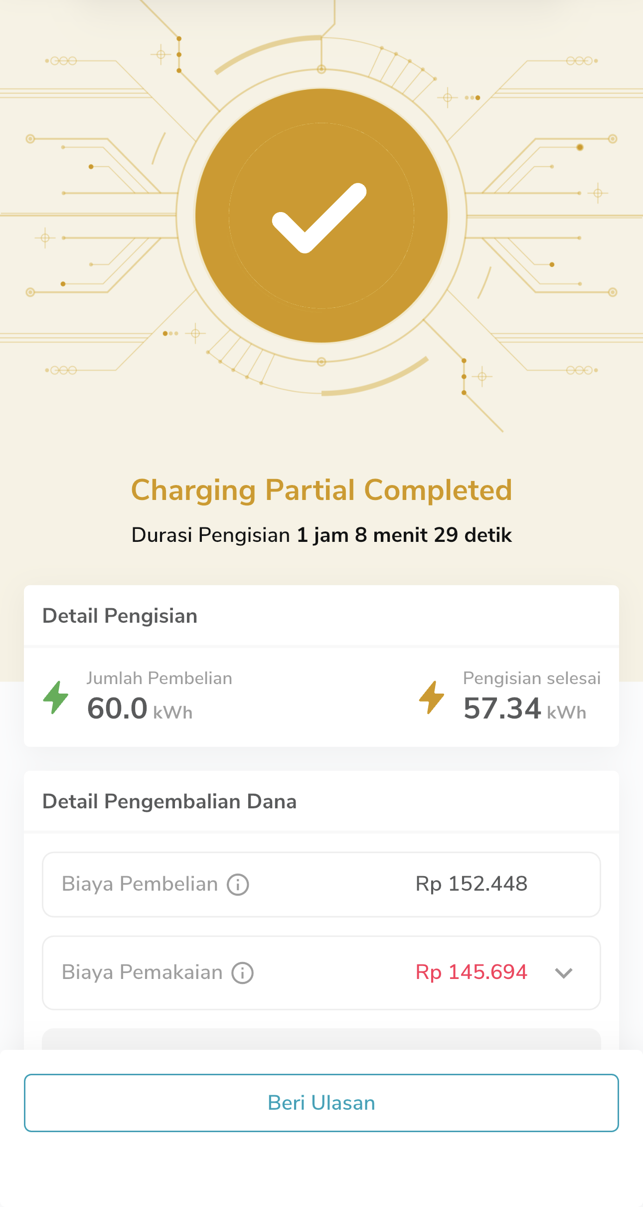 PLN Mobile SPKLU 收据