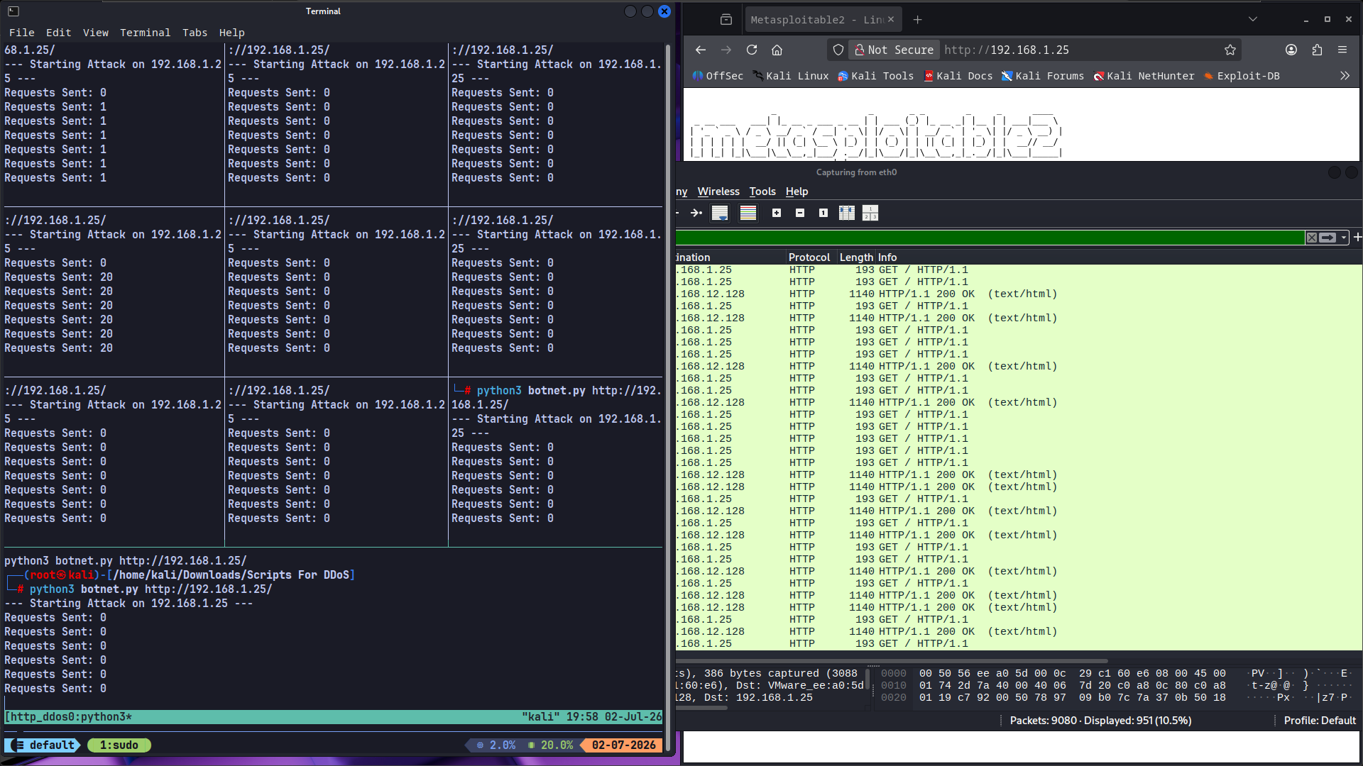 HTTP DDoS Script Execution