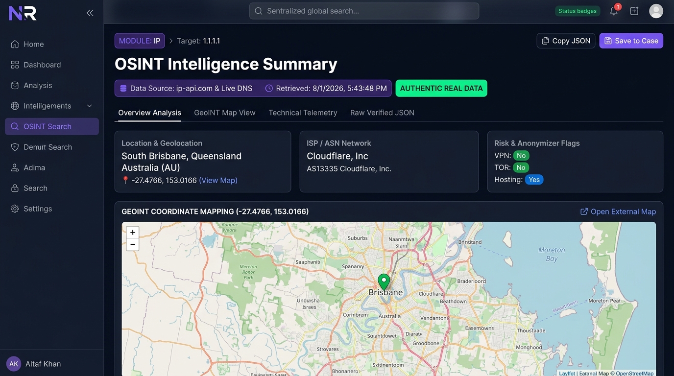 GeoINT 映射与 IP 遥测