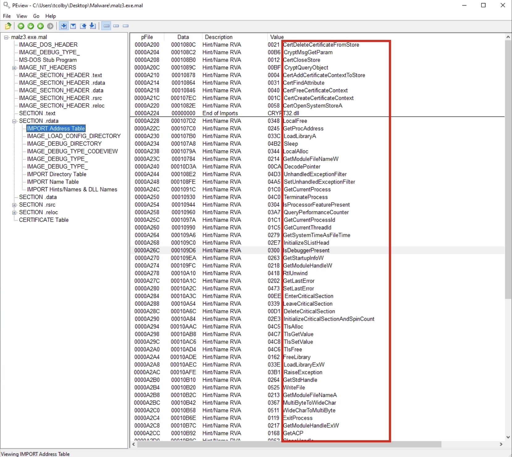 Import Address Table