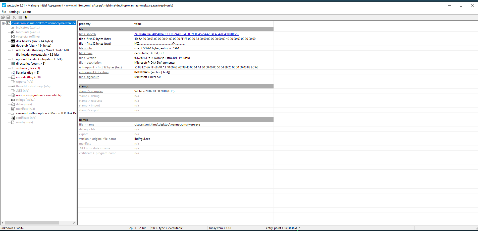 PEStudio overview