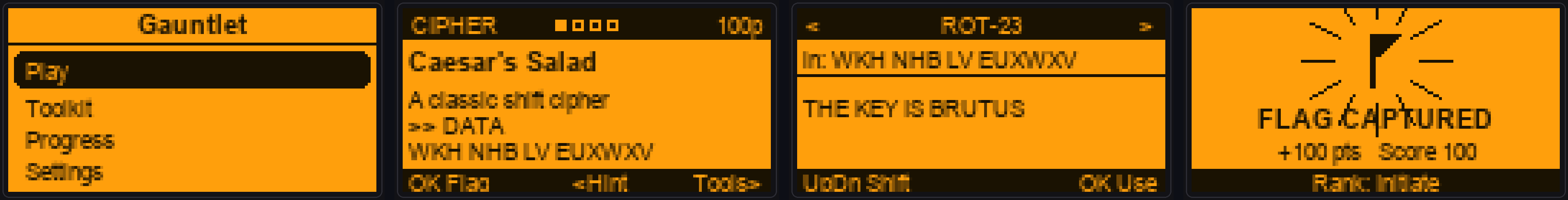 Gauntlet screens